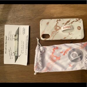 Rose Marble Loopy Case for iPhone X/XS